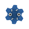 Front angle of blue Pivix Golf Spikes