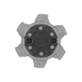Front angle of the gray and black Pivix Golf Spikes