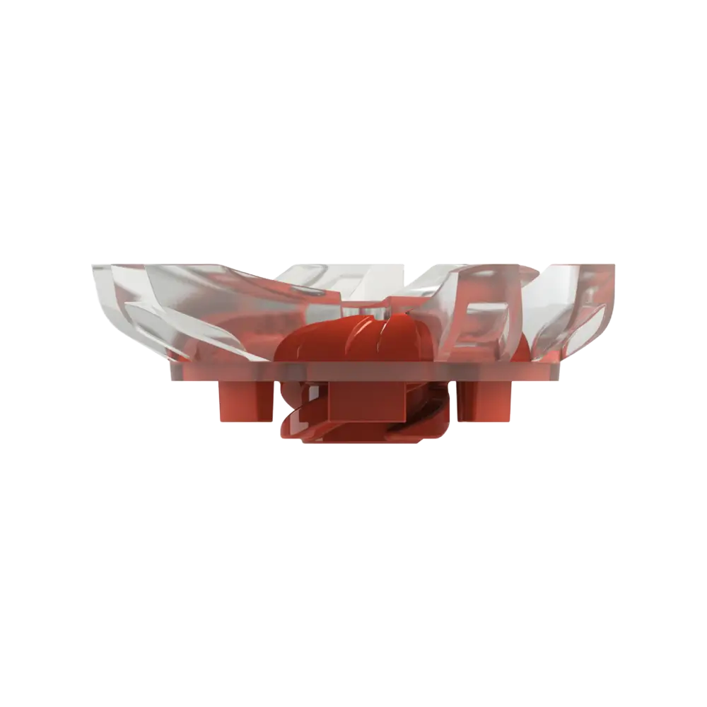 Side view of Softspikes® Silver Tornado (Fast Twist® 3.0) | Clear/Red