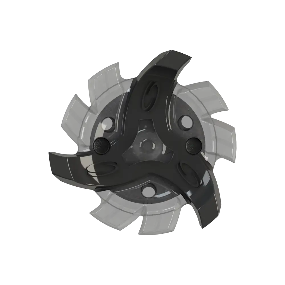 Front angle of black and gray Tour Flex Pro Golf Spikes