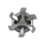 Front view of silver Stealth spikes.