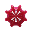 Front view of the Pulsar Golf Spikes berry/white.