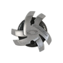 Front angle of silver Tornado Golf Spike