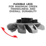 Silver Tornado Spike showing its flexible legs for maximum green friendliness and durability.