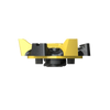 Side angle of the yellow and black Scorpion Stinger Golf Spikes