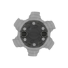 Front angle of the gray and black Pivix Golf Spikes