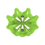 Front side angle of slime green Pulsar Golf Spikes