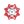 Top view of red Pulsar golf spike on a white background