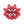 Bottom side view of red Pulsar golf spike on a white background