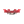 Side view of red Pulsar golf spike on a white background