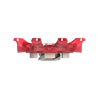 Side view of red Pulsar golf spike on a white background