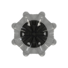 Front angle of the dark gray and black Pulsar Golf Spikes 