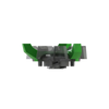 Side view of green and gray Tour Flex Pro golf spike traction device on a white background