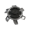 Bottom view of silver Stealth spikes. 