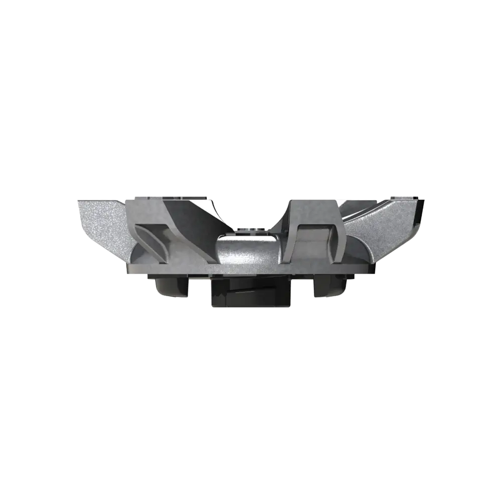 Side view of silver Stealth spikes. 