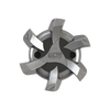 Front view of silver Stealth spikes. 