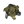 Bottom of shoe spike that is black and gold.
