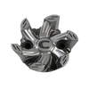 Front side angle of silver and black Helix Golf Spike 