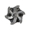 Front angle of silver and black Helix Golf Spike 