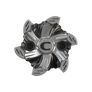 Front angle of silver and black Helix Golf Spike 