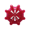 Front view of the Pulsar Golf Spikes berry/white.