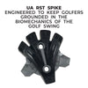 Under Armour RST spike showing its engineered to keep golfers grounded. 