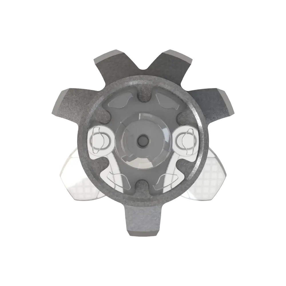 Bottom view of Under Armour S3® spikes