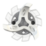 Top view of the white/translucent Nike Tour Flex Pro/Tornado Golf Spike. 