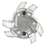 Top view of the white/translucent Nike Tour Flex Pro/Tornado Golf Spike. 