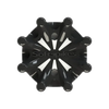 Front angle of black Pulsar Golf Spikes