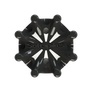 Front angle of black Pulsar Golf Spikes