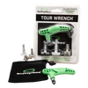 Softspikes Tour Wrench Kit packaging and the Softspikes Tour Wrench Kit with a black bag. 