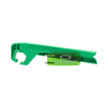A green golf shoe spike tool and a soft spikes container.